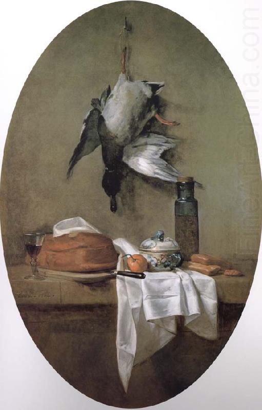 Jean Baptiste Simeon Chardin Duck bowl and olive oil oil painting picture